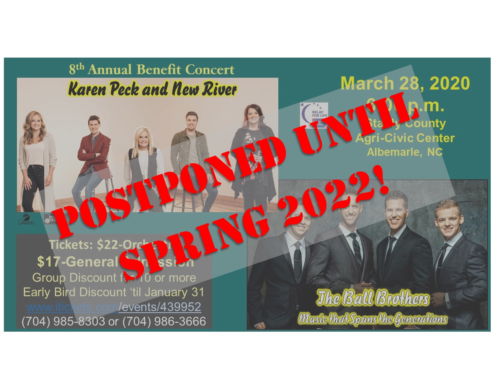 Karen Peck Concert Postponed!